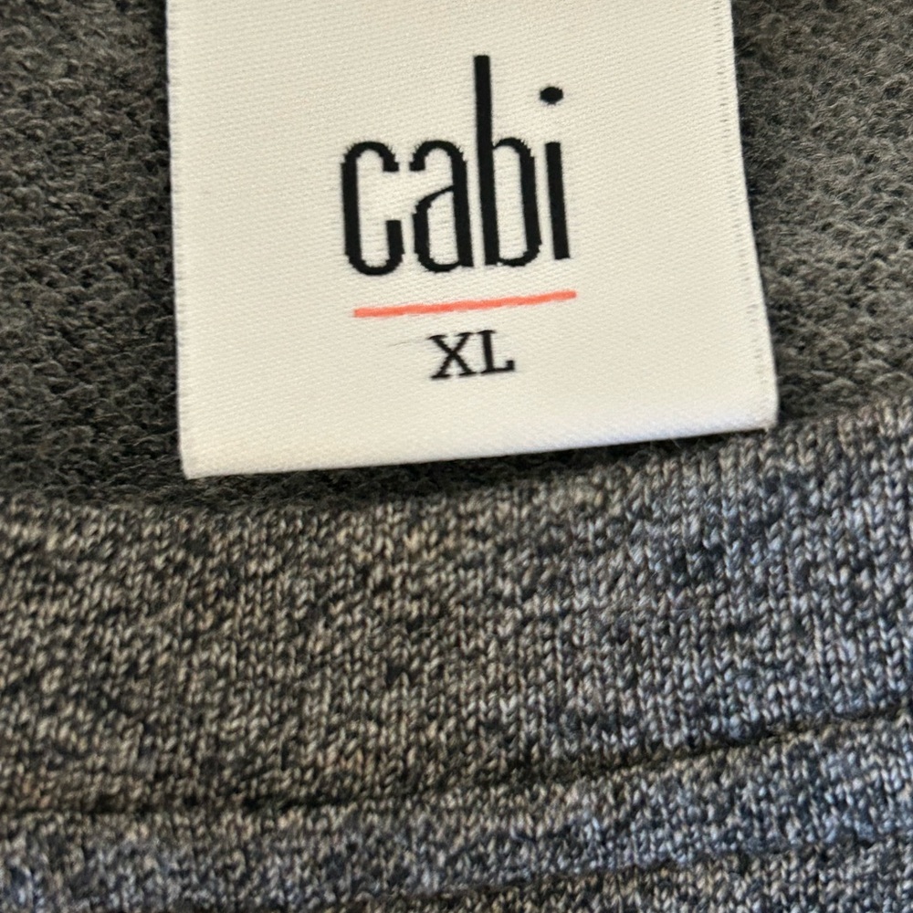 CAbi 3650 Gray Long Sleeve Faux Wrap Pull On Sweatshirt Dress - Picture 6 of 7